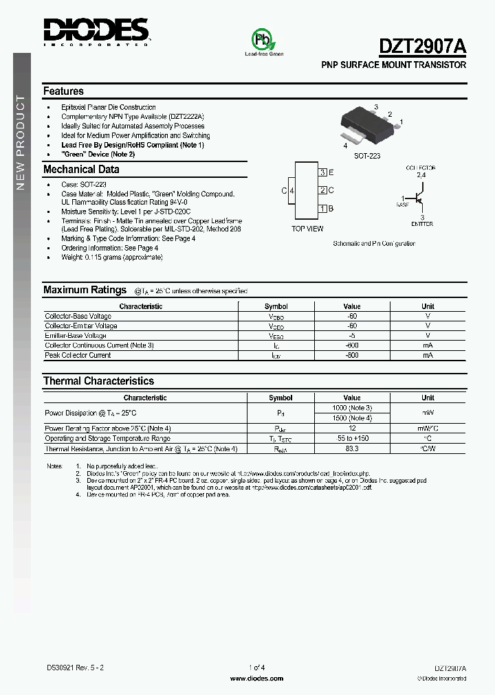 DZT2907A-13_5498681.PDF Datasheet