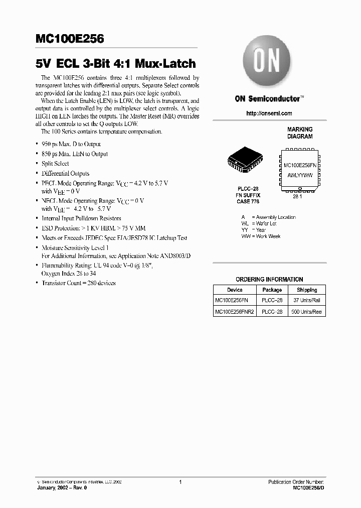 MC100E256-D_5501873.PDF Datasheet