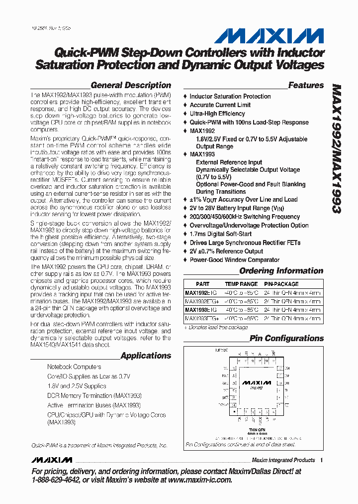 MAX1992ETG_5505353.PDF Datasheet
