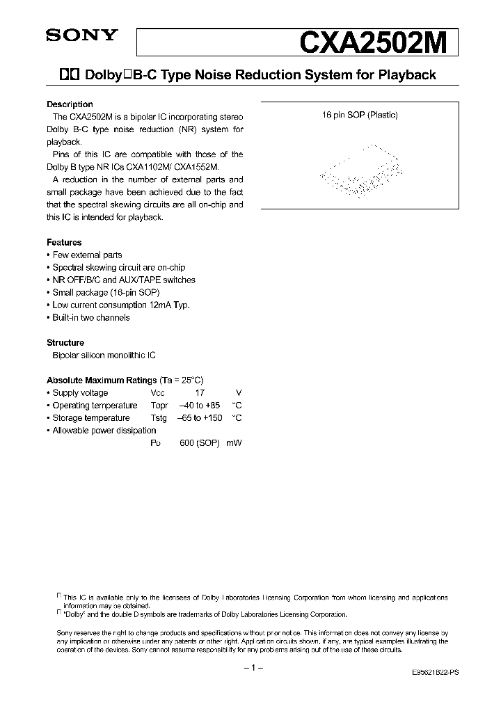 CXA2502M_5505783.PDF Datasheet