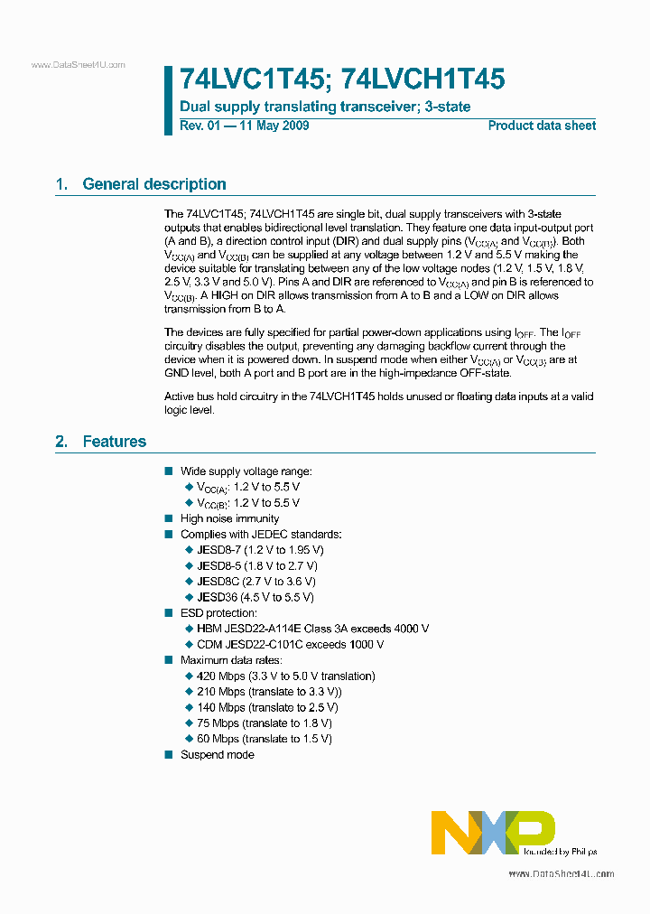 74LVC1T45_5507190.PDF Datasheet