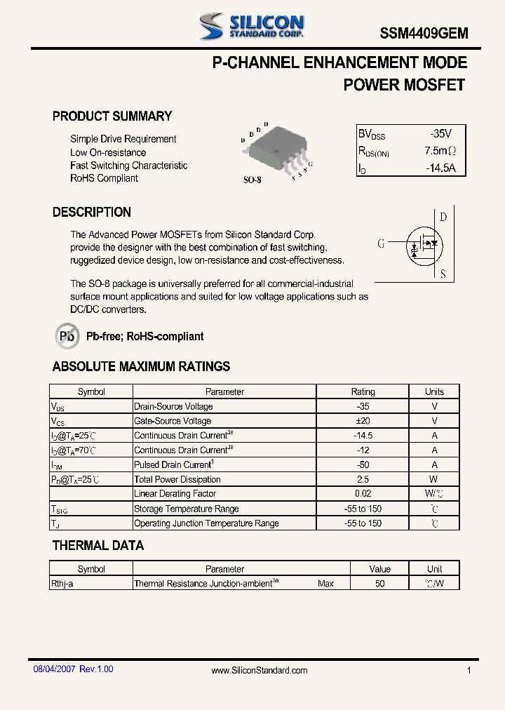 SSM4409GEM_5507344.PDF Datasheet