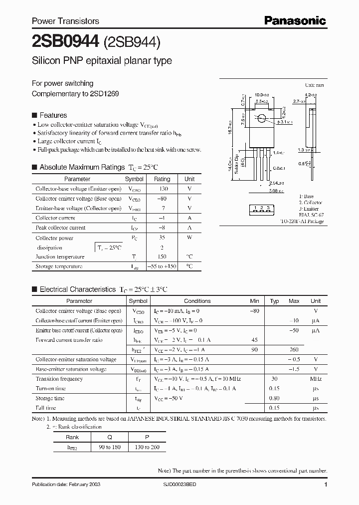 2SB944_5508265.PDF Datasheet
