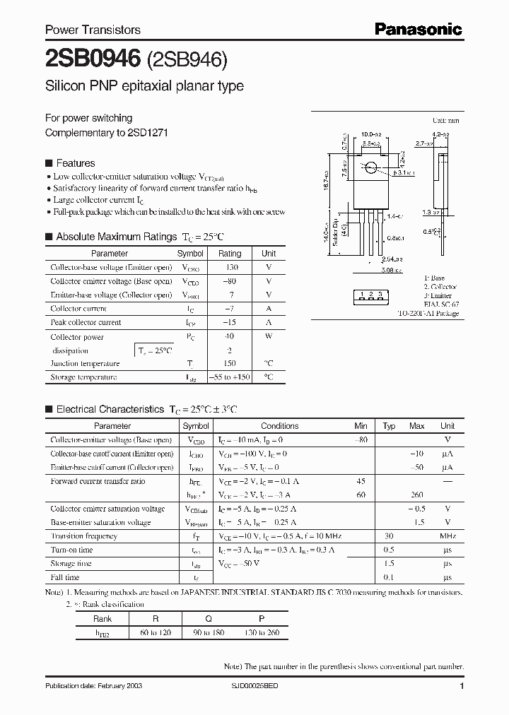 2SB946_5508266.PDF Datasheet