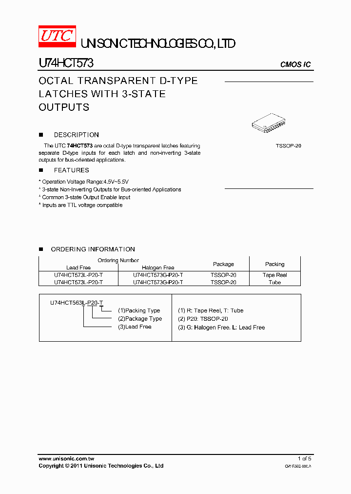 U74HCT573_5508944.PDF Datasheet