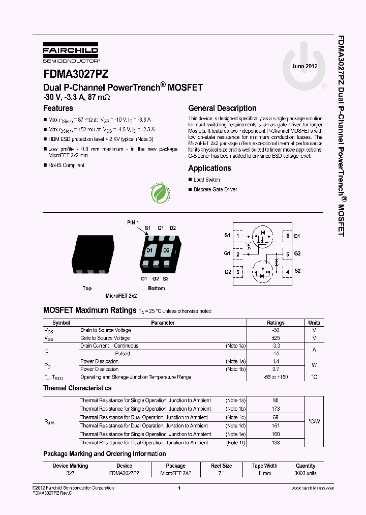 FDMA3027PZ_5509197.PDF Datasheet