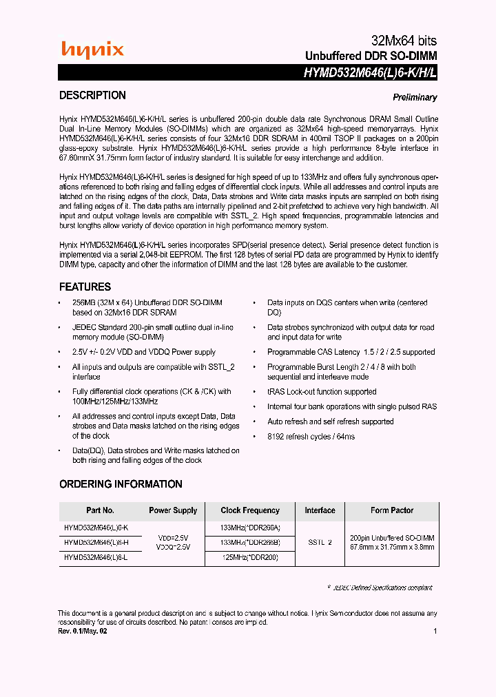 HYMD532M646L6_5510349.PDF Datasheet
