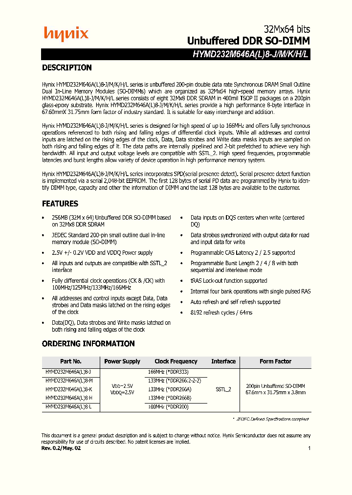 HYMD232M646A8_5510351.PDF Datasheet