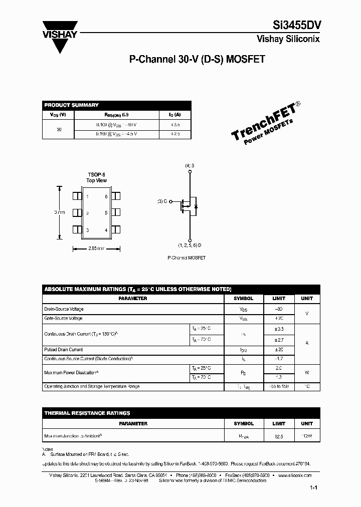 SI3455DV_5511391.PDF Datasheet