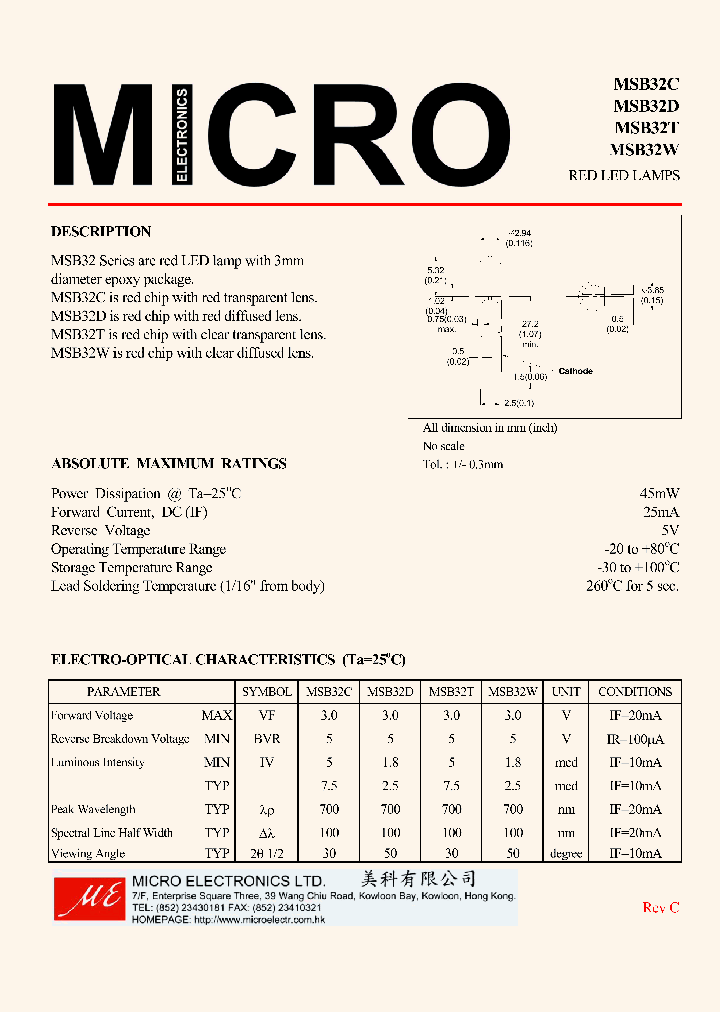 MSB32C_5511508.PDF Datasheet