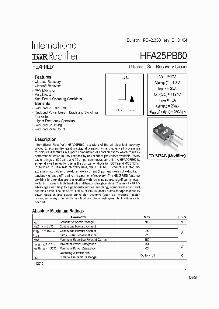 HFA25PB60_5518147.PDF Datasheet