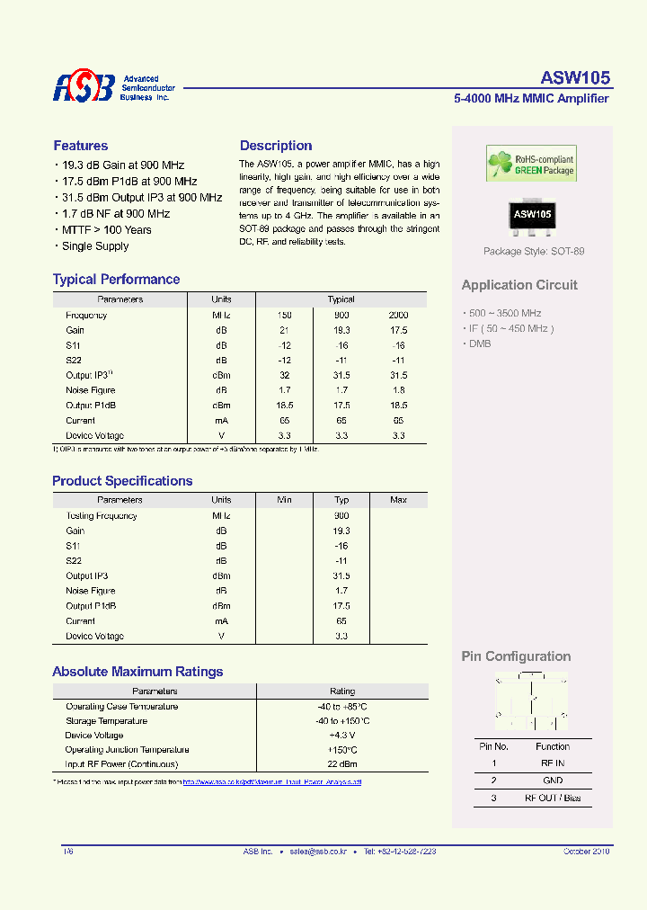 ASW105_5518938.PDF Datasheet