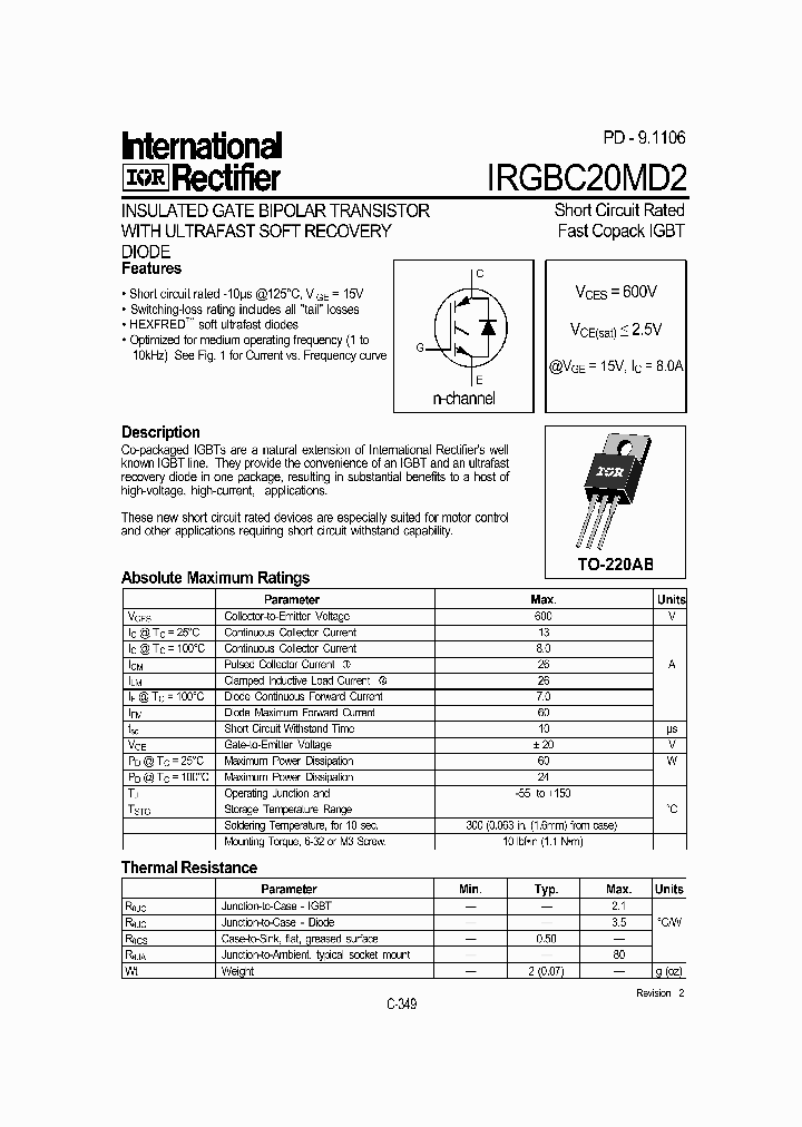 IRGBC20MD2_5519966.PDF Datasheet