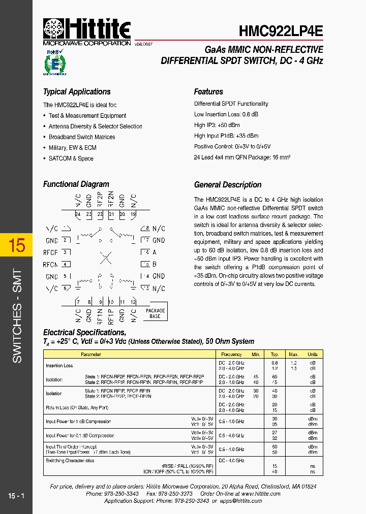 HMC922LP4E_5523641.PDF Datasheet