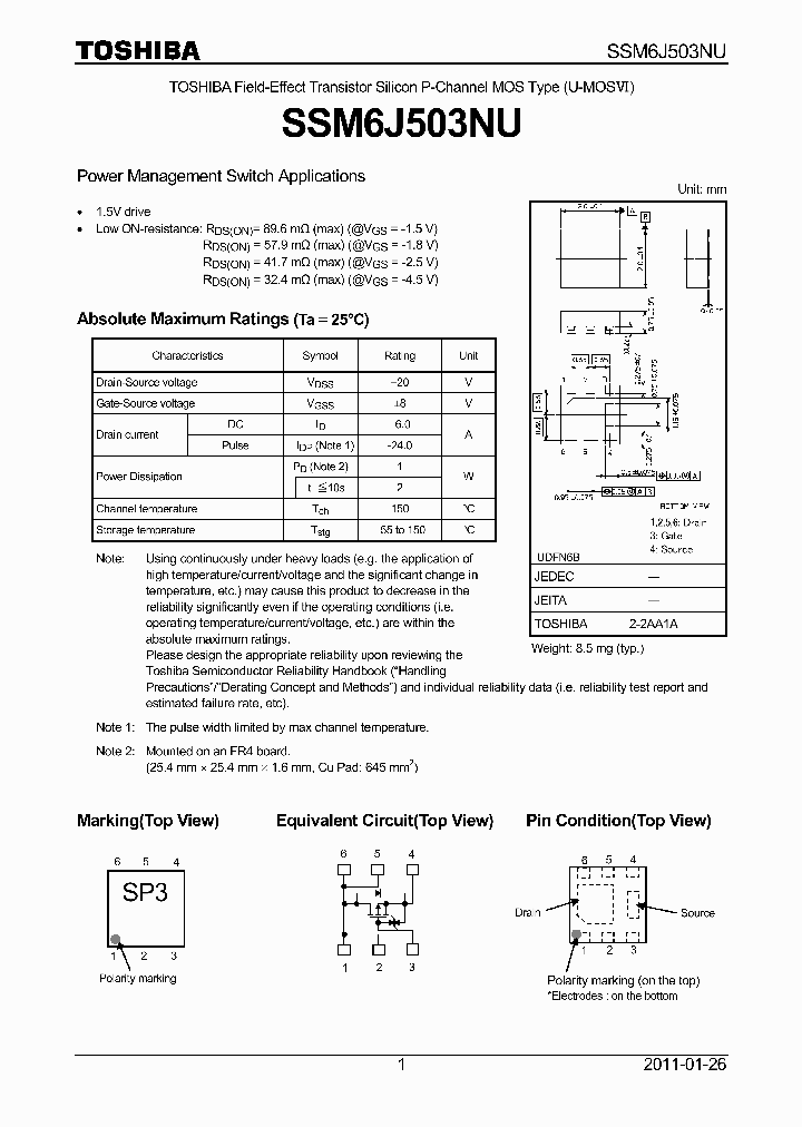 SSM6J503NU_5524715.PDF Datasheet