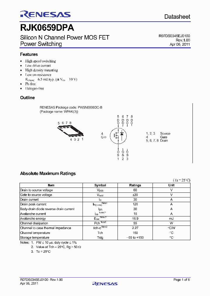RJK0659DPA_5525117.PDF Datasheet