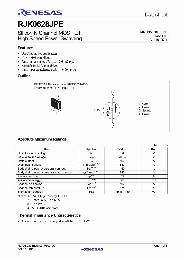 RJK0628JPE_5525115.PDF Datasheet