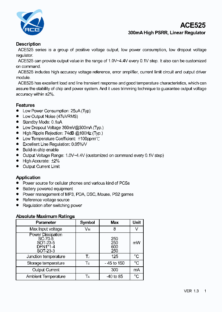 ACE52510BMH_5526243.PDF Datasheet