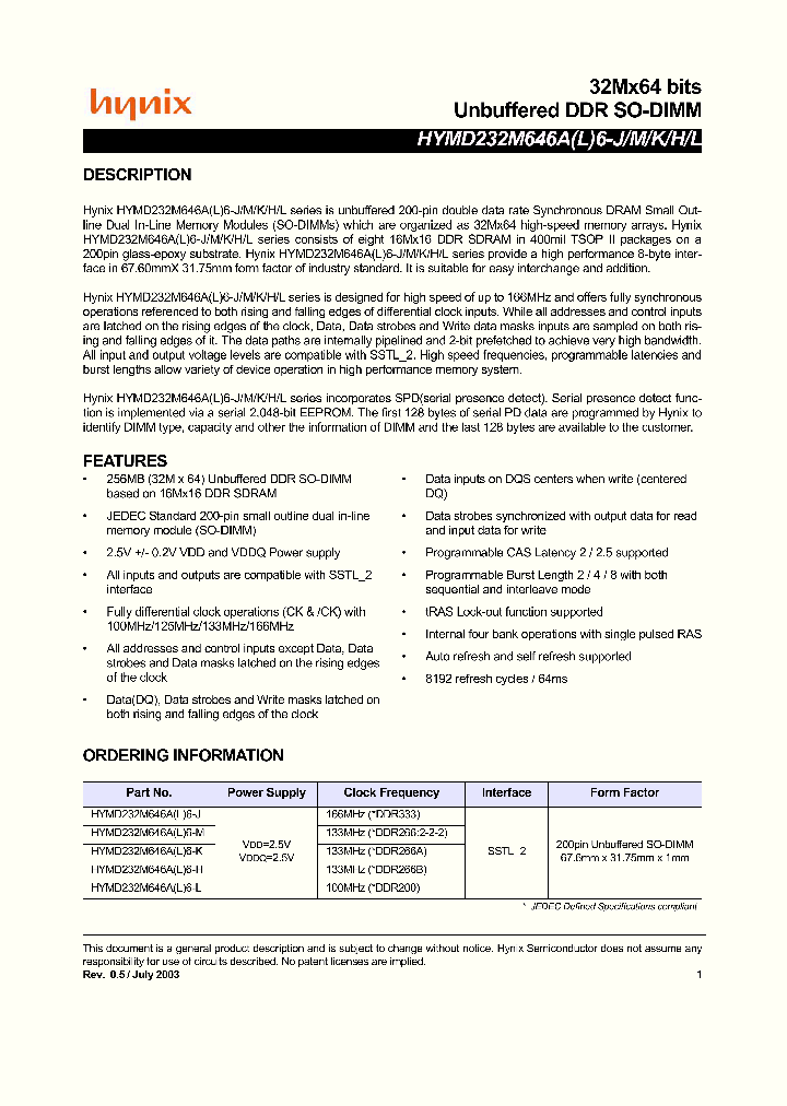 HYMD232M646AL6-D43_5528810.PDF Datasheet