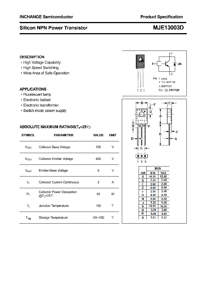 MJE13003D_5533173.PDF Datasheet