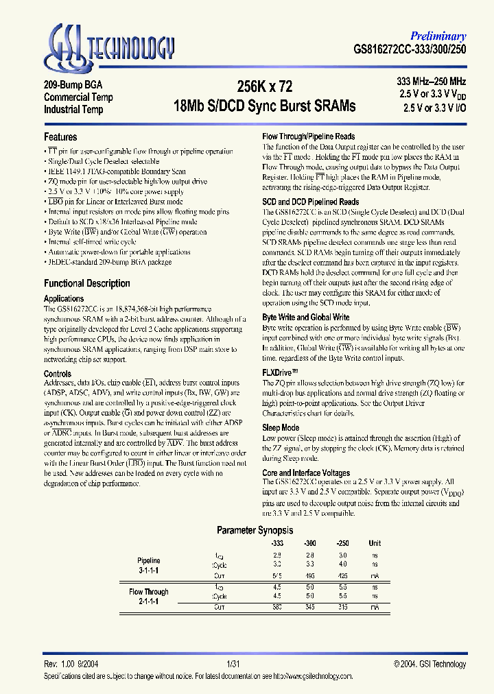 GS816272C_5534152.PDF Datasheet