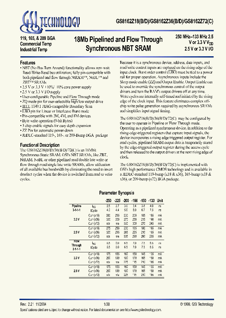 GS8162Z18_5534156.PDF Datasheet