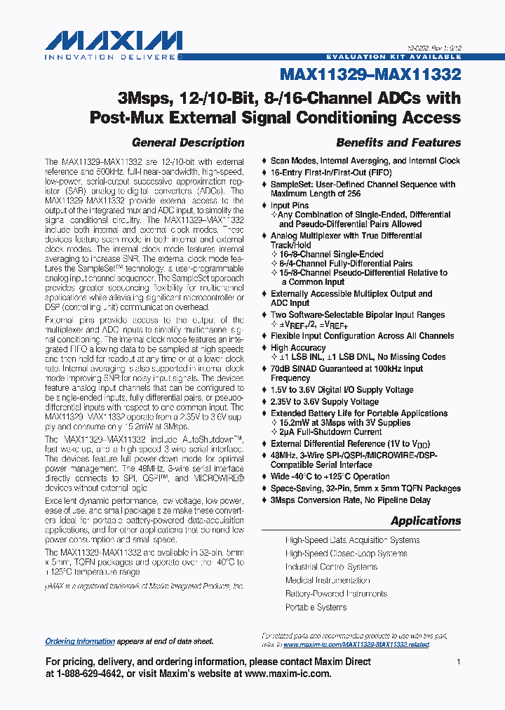 MAX11329V1_5534780.PDF Datasheet
