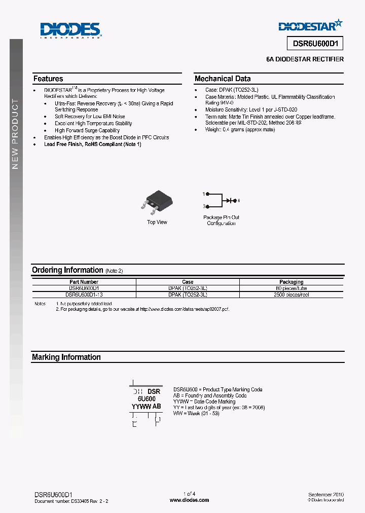 DSR6U600D1-13_5535304.PDF Datasheet