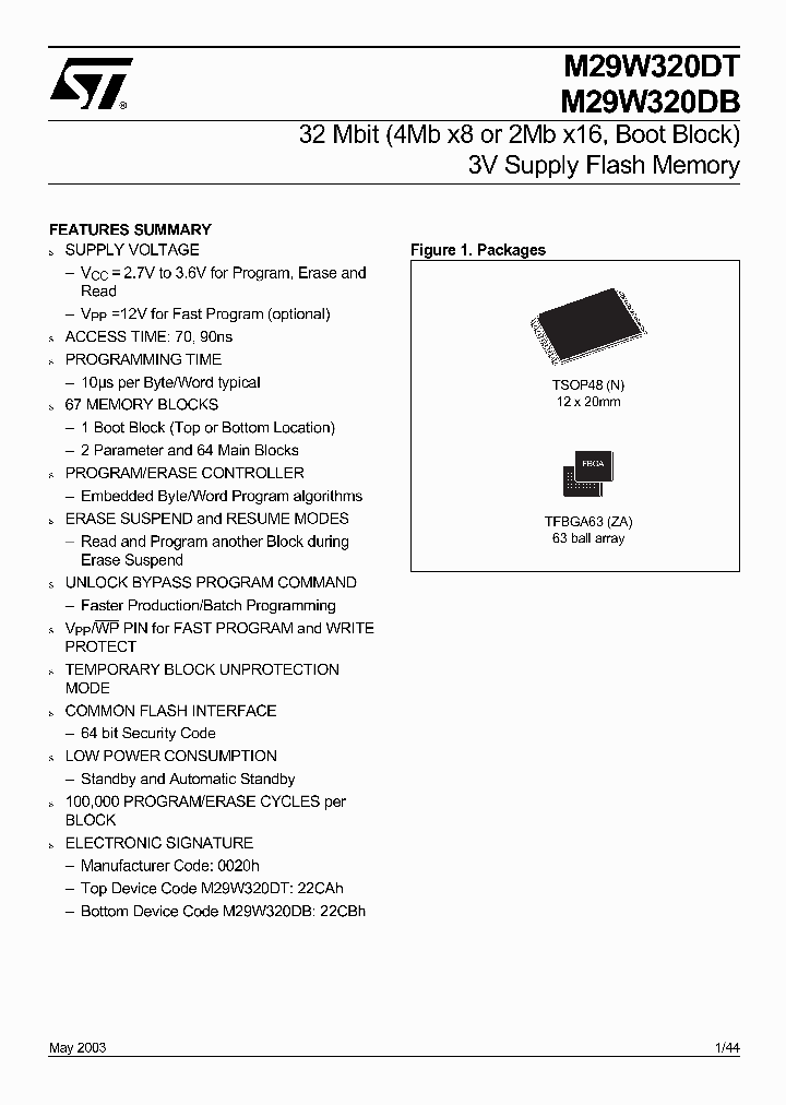 M29W320DB70N6AT_5535736.PDF Datasheet