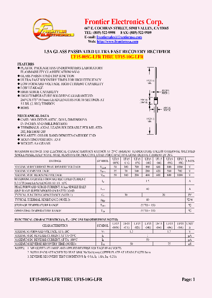 UF15-005G-LFR_5539005.PDF Datasheet