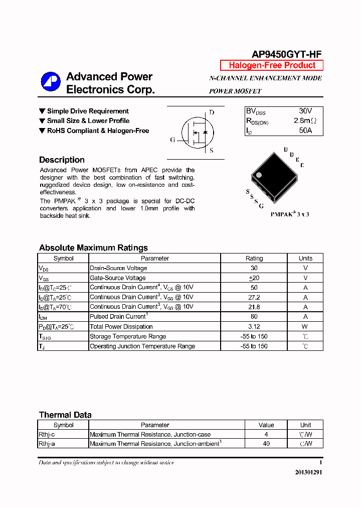 AP9450GYT-HF_5547425.PDF Datasheet
