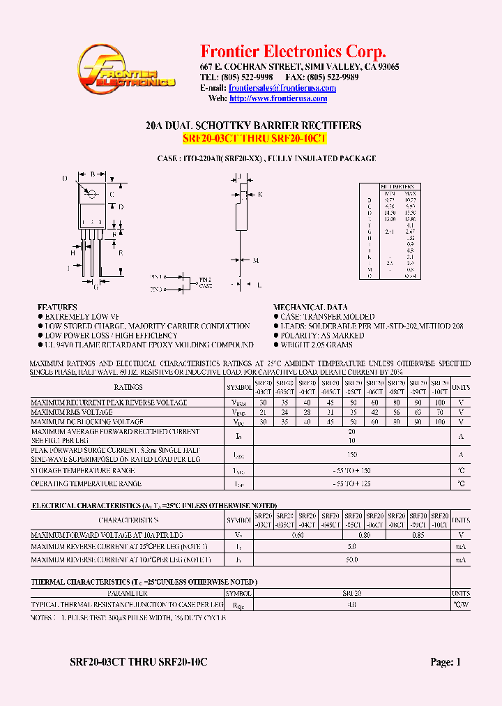 SRF20-08CT_5547643.PDF Datasheet