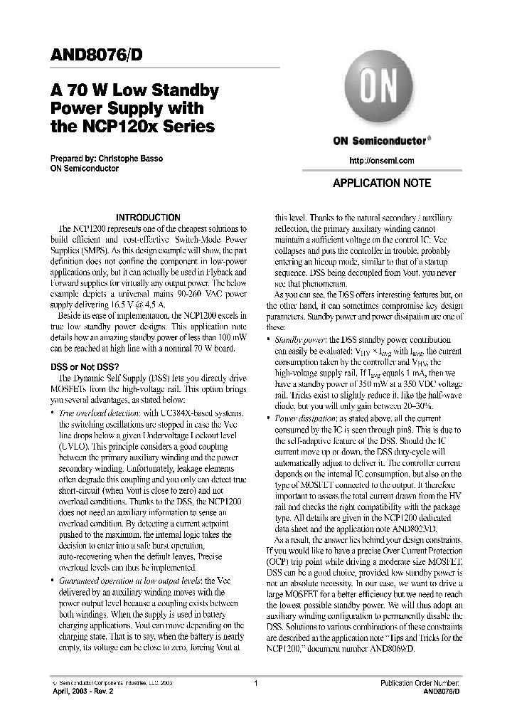 NCP1203D60R2_5548930.PDF Datasheet