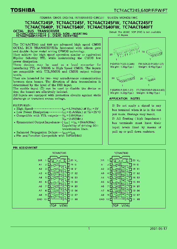 TC74ACT245P_5550362.PDF Datasheet