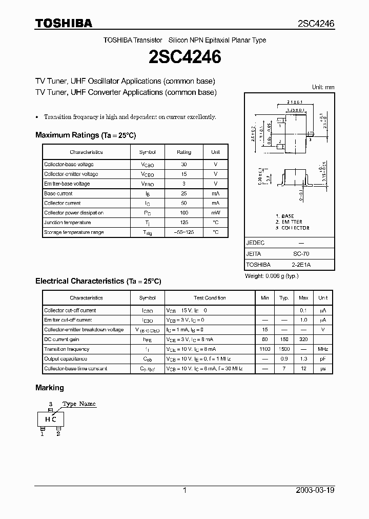2SC4246_5550488.PDF Datasheet