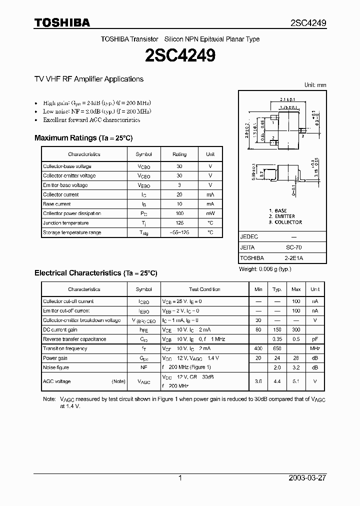 2SC4249_5550489.PDF Datasheet