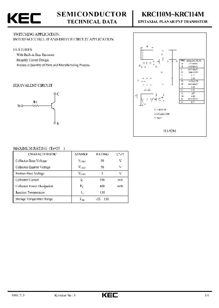 KRC114M_5550729.PDF Datasheet