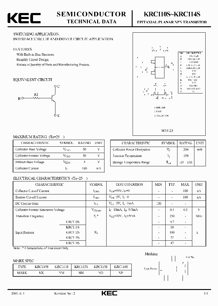 KRC114S_5550730.PDF Datasheet