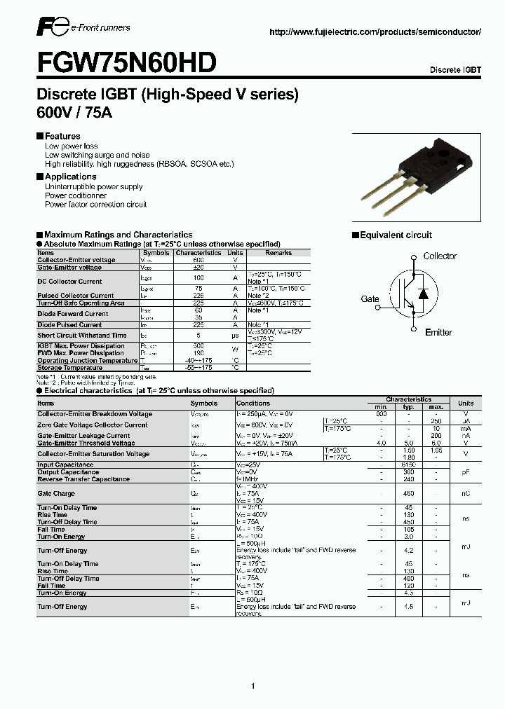 FGW75N60HD_5550780.PDF Datasheet