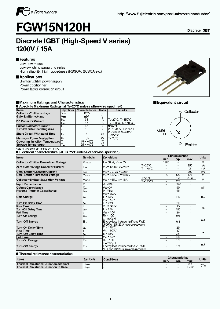 FGW15N120H_5550781.PDF Datasheet