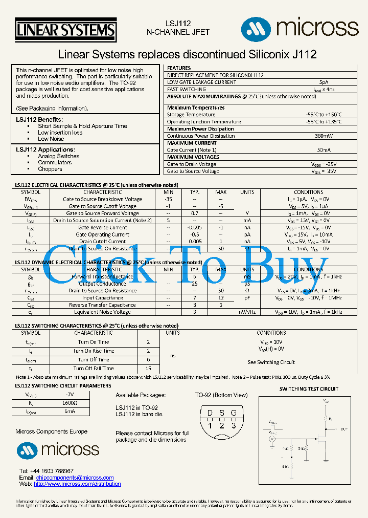 LSJ112TO-92_5552429.PDF Datasheet