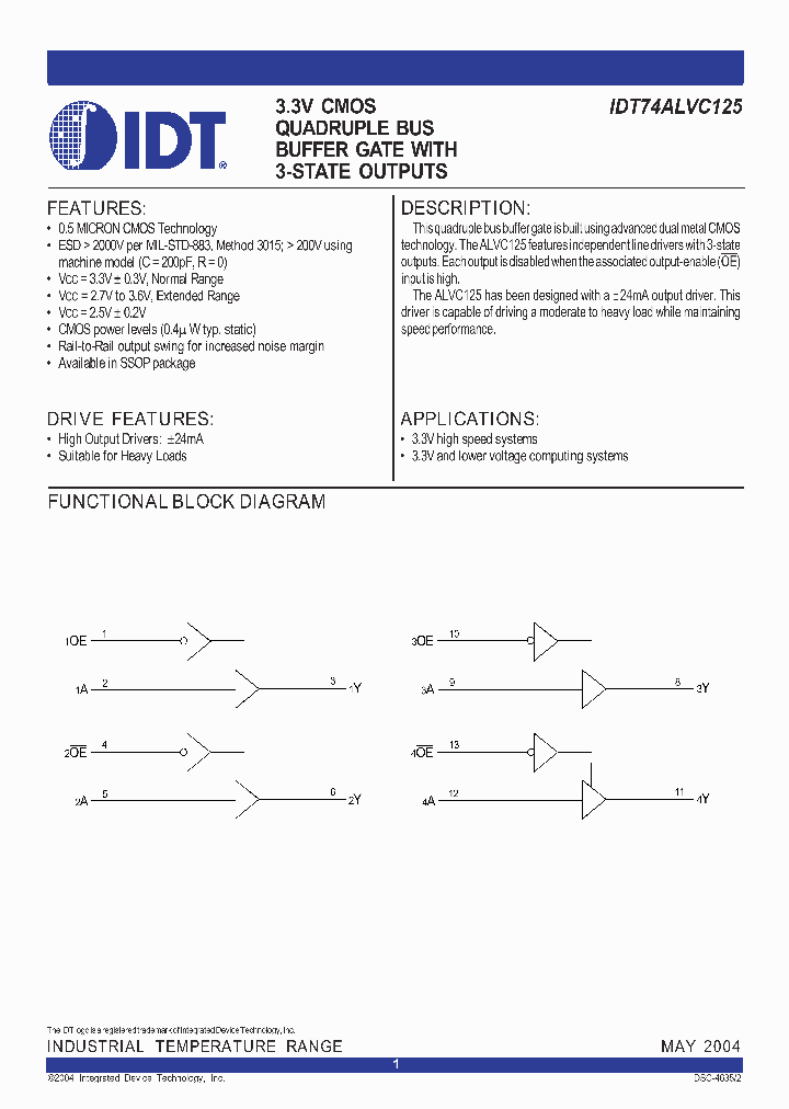 IDT74ALVC125DC8_5553398.PDF Datasheet