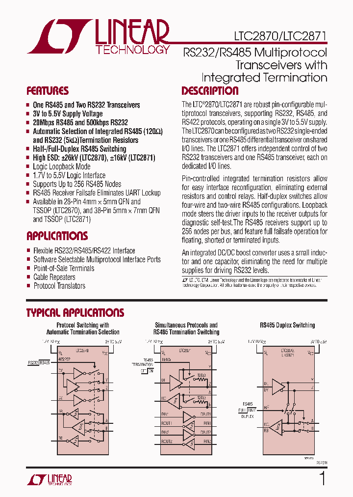 LTC2870CUFDPBF_5553644.PDF Datasheet