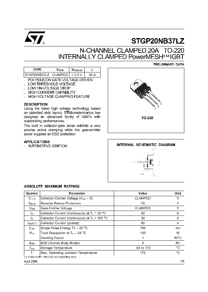 STGP20NB37LZ_5554302.PDF Datasheet