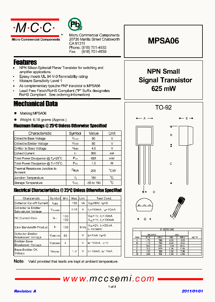 MPSA0611_5554527.PDF Datasheet