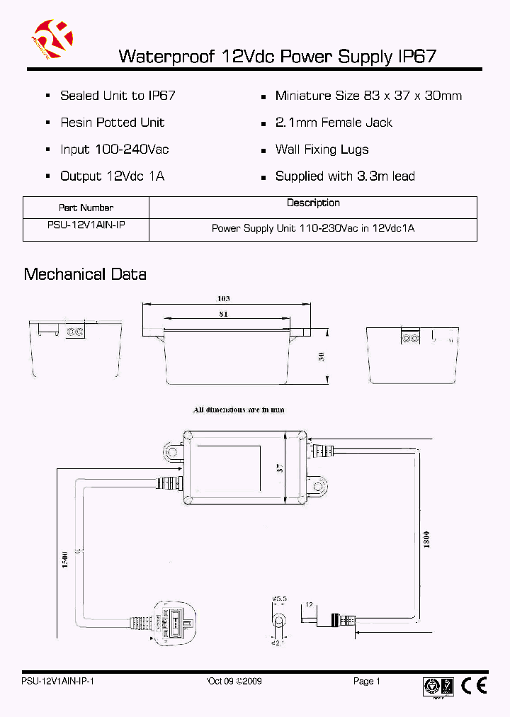 PSU-12V1AIN-IP-1_5557100.PDF Datasheet