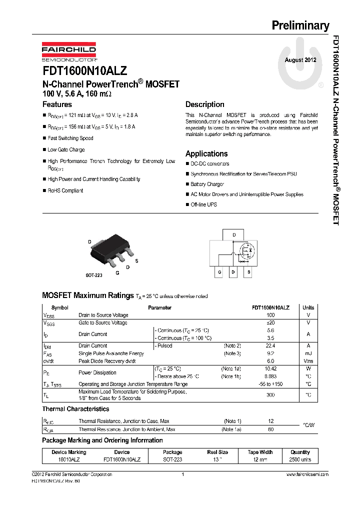 FDT1600N10ALZ_5559851.PDF Datasheet