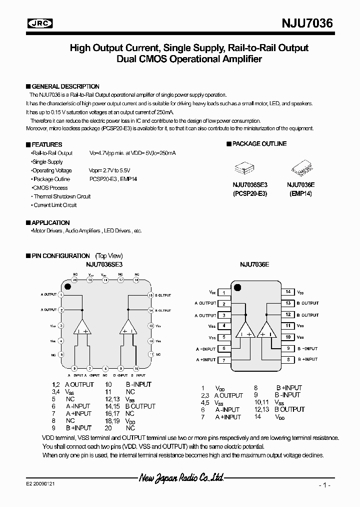 NJU7036_5561001.PDF Datasheet