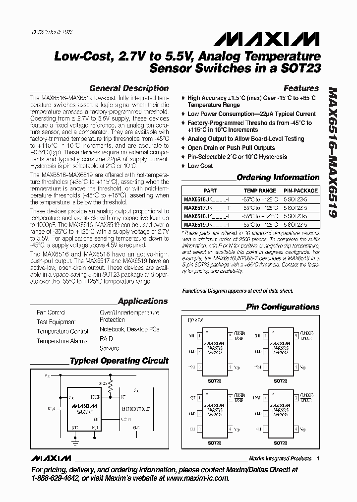 MAX6518UKP095T_5561441.PDF Datasheet