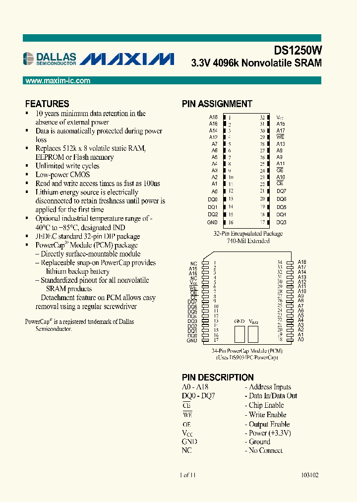 DS1250W_5561673.PDF Datasheet